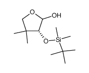 (3R)-3-((tert-butyldimethylsilyl)oxy)-4,4-dimethyl-1-oxacyclopentan-2-ol结构式