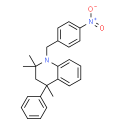 1-{4-nitrobenzyl}-2,2,4-trimethyl-4-phenyl-1,2,3,4-tetrahydroquinoline structure