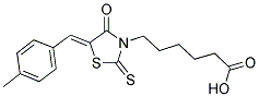 6-[5-(4-METHYL-BENZYLIDENE)-4-OXO-2-THIOXO-THIAZOLIDIN-3-YL]-HEXANOIC ACID图片