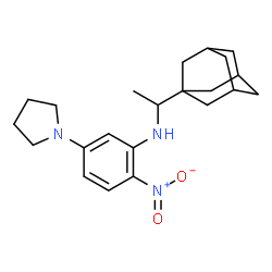 1-{3-{[1-(1-adamantyl)ethyl]amino}-4-nitrophenyl}pyrrolidine Structure