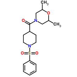 (2,6-DIMETHYLMORPHOLINO)[1-(PHENYLSULFONYL)-4-PIPERIDINYL]METHANONE Structure