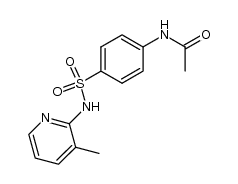 N-acetyl-sulfanilic acid-(3-methyl-[2]pyridylamide)结构式