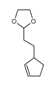 2-(2-cyclopent-2-enylethyl)-1,3-dioxolane Structure