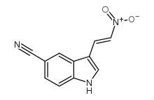 3-(2-nitroethenyl)-1H-indole-5-carbonitrile结构式