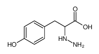 2-hydrazinyl-3-(4-hydroxyphenyl)propanoic acid结构式