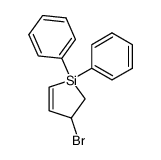 3-bromo-1,1-diphenyl-2,3-dihydro-1H-silole结构式