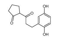 2-[3-(2,5-dihydroxyphenyl)-1-oxopropyl]cyclopentan-1-one结构式