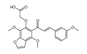 2-[[4,7-dimethoxy-5-[(E)-3-(3-methoxyphenyl)prop-2-enoyl]-1-benzofuran-6-yl]oxy]acetic acid Structure