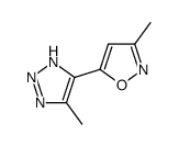 1H-1,2,3-Triazole,4-methyl-5-(3-methyl-5-isoxazolyl)-(9CI) Structure