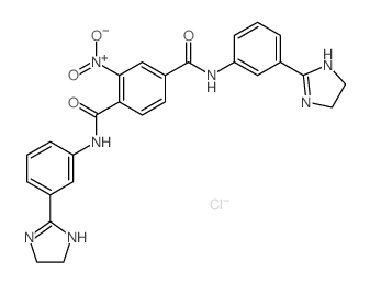 1,4-Benzenedicarboxamide,N1,N4-bis[3-(4,5-dihydro-1H-imidazol-2-yl)phenyl]-2-nitro-, hydrochloride (1:2) structure