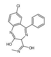 7-chloro-N-methyl-2-oxo-5-phenyl-1,3-dihydro-1,4-benzodiazepine-3-carboxamide结构式