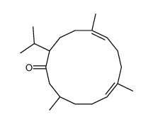 5,9,13-trimethyl-2-propan-2-ylcyclotetradeca-5,9-dien-1-one结构式