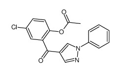 [4-chloro-2-(1-phenylpyrazole-4-carbonyl)phenyl] acetate结构式