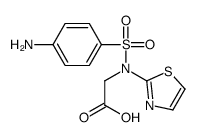 2-[(4-aminophenyl)sulfonyl-(1,3-thiazol-2-yl)amino]acetic acid Structure