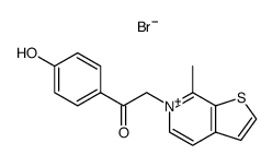 6-[2-(4-Hydroxy-phenyl)-2-oxo-ethyl]-7-methyl-thieno[2,3-c]pyridin-6-ium; bromide Structure