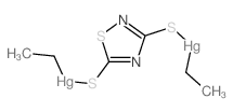 1,2,4-Thiadiazole, 3,5-bis(ethylmercurithio)- Structure