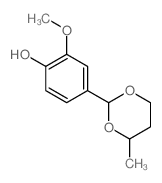 Phenol, 2-methoxy-4-(4-methyl-1,3-dioxolan-2-yl)- Structure