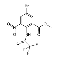 5-bromo-3-nitro-2-(2,2,2-trifluoroacetylamino)benzoic acid methyl ester结构式