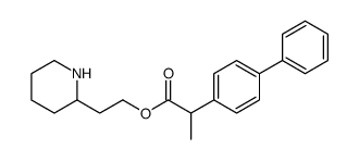 Methyl-p-xenylacetate ester of beta-piperidinoethanol structure