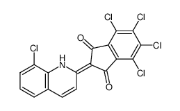 4,5,6,7-tetrachloro-2-(8-chloro-1H-quinolin-2-ylidene)-indan-1,3-dione结构式