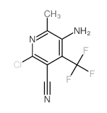 3-Pyridinecarbonitrile,5-amino-2-chloro-6-methyl-4-(trifluoromethyl)- Structure