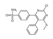 4-(2-chloro-6-methylsulfanyl-5-phenylpyrimidin-4-yl)benzenesulfonamide Structure