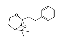 7,7-dimethyl-5-(2-phenylethyl)-4,6,8-trioxabicyclo[3.2.1]octane Structure