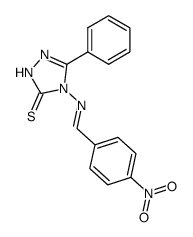 4-[(4-nitrobenzylidene)amino]-5-phenyl-4H-1,2,4-triazole-3-thiol结构式