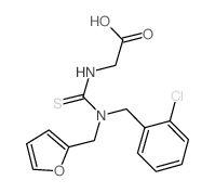 ({[(2-Chlorobenzyl)(2-furylmethyl)amino]-carbonothioyl}amino)acetic acid Structure