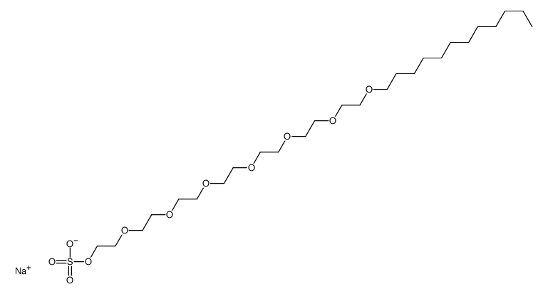 sodium 3,6,9,12,15,18,21-heptaoxatritriacontyl sulphate Structure