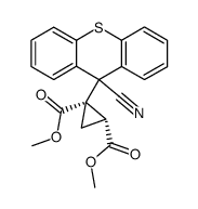 Dimethyl 1-(9-cyanothioxanthen-9-yl)cyclopropane-cis-1,2-dicarboxylate结构式