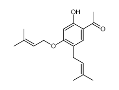 5-C-Prenyl-2-hydroxy-4-prenyloxyacetophenon Structure