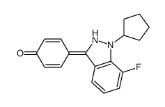 4-(1-cyclopentyl-7-fluoro-2H-indazol-3-ylidene)cyclohexa-2,5-dien-1-one Structure