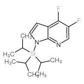 4,5-二氟-1-[三(1-甲基乙基)硅酯]-1H-吡咯并[2,3-B]吡啶结构式