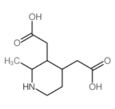 2-[3-(carboxymethyl)-2-methyl-4-piperidyl]acetic acid structure