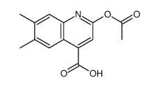 2-(Acetyloxy)-6,7-dimethyl-4-quinolinecarboxylic acid Structure