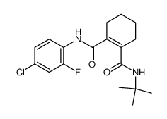 Cyclohex-1-ene-1,2-dicarboxylic acid 1-tert-butylamide 2-[(4-chloro-2-fluoro-phenyl)-amide] Structure