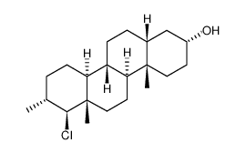 17-methyl-17a-chloro-D-homoandrostan-3-ol structure