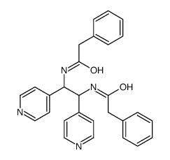 2-phenyl-N-[2-[(2-phenylacetyl)amino]-1,2-dipyridin-4-yl-ethyl]acetami de结构式