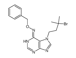 7-(3-Bromo-3-methyl-butyl)-1,7-dihydro-purin-6-one O-benzyl-oxime结构式