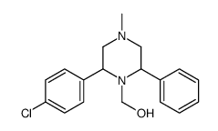 [2-(4-chlorophenyl)-4-methyl-6-phenylpiperazin-1-yl]methanol Structure