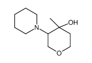 4-methyl-3-piperidin-1-yloxan-4-ol结构式