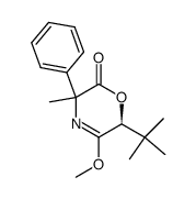 (6S)-6-tert-Butyl-3,6-dihydro-5-methoxy-3-methyl-3-phenyl-2H-1,4-oxazin-2-on Structure