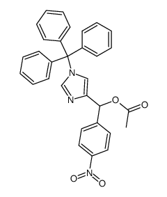 acetic acid (4-nitrophenyl)-(1-trityl-1H-imidazol-4-yl)methyl ester结构式