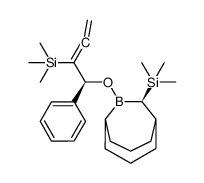 trimethyl((S)-1-phenyl-1-(((1S,5S,10R)-10-(trimethylsilyl)-9-borabicyclo[3.3.2]decan-9-yl)oxy)buta-2,3-dien-2-yl)silane Structure