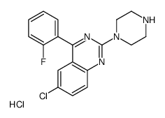 6-chloro-4-(2-fluorophenyl)-2-piperazin-1-ylquinazoline,hydrochloride结构式