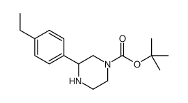 tert-butyl 3-(4-ethylphenyl)piperazine-1-carboxylate Structure