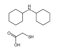 N-cyclohexylcyclohexanamine,2-sulfanylacetic acid Structure