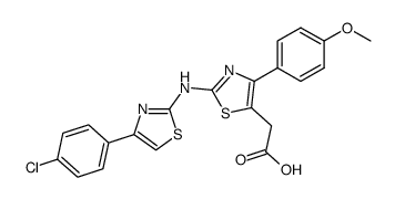 [2-[4-(4-Chloro-phenyl)-thiazol-2-ylamino]-4-(4-methoxy-phenyl)-thiazol-5-yl]-acetic acid结构式