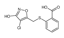 2-[(4-chloro-3-oxo-1,2-oxazol-5-yl)methylsulfanyl]benzoic acid Structure